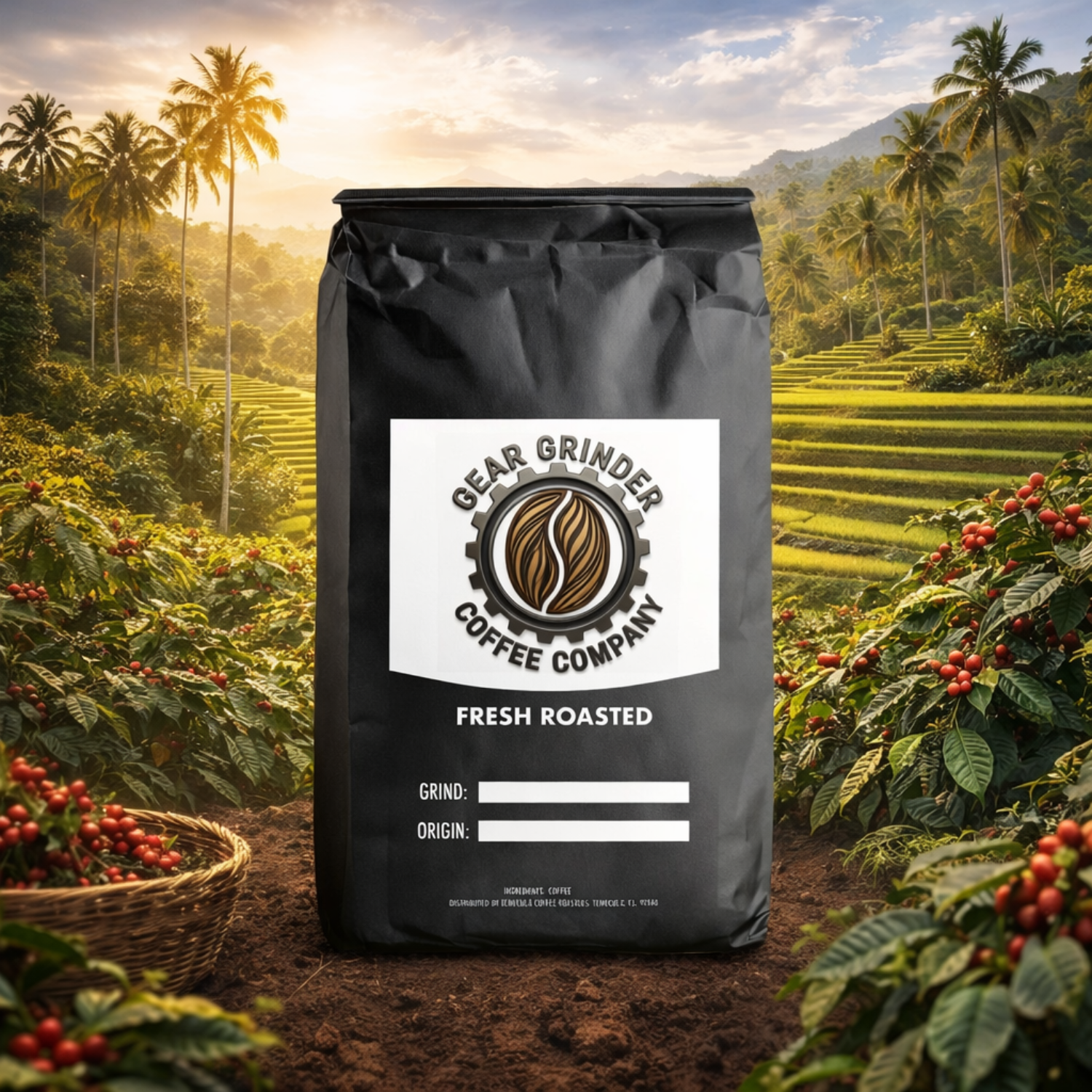 Asian Plateau Blend - Medium roast Southeast Asian blend with herbal notes heavy body.