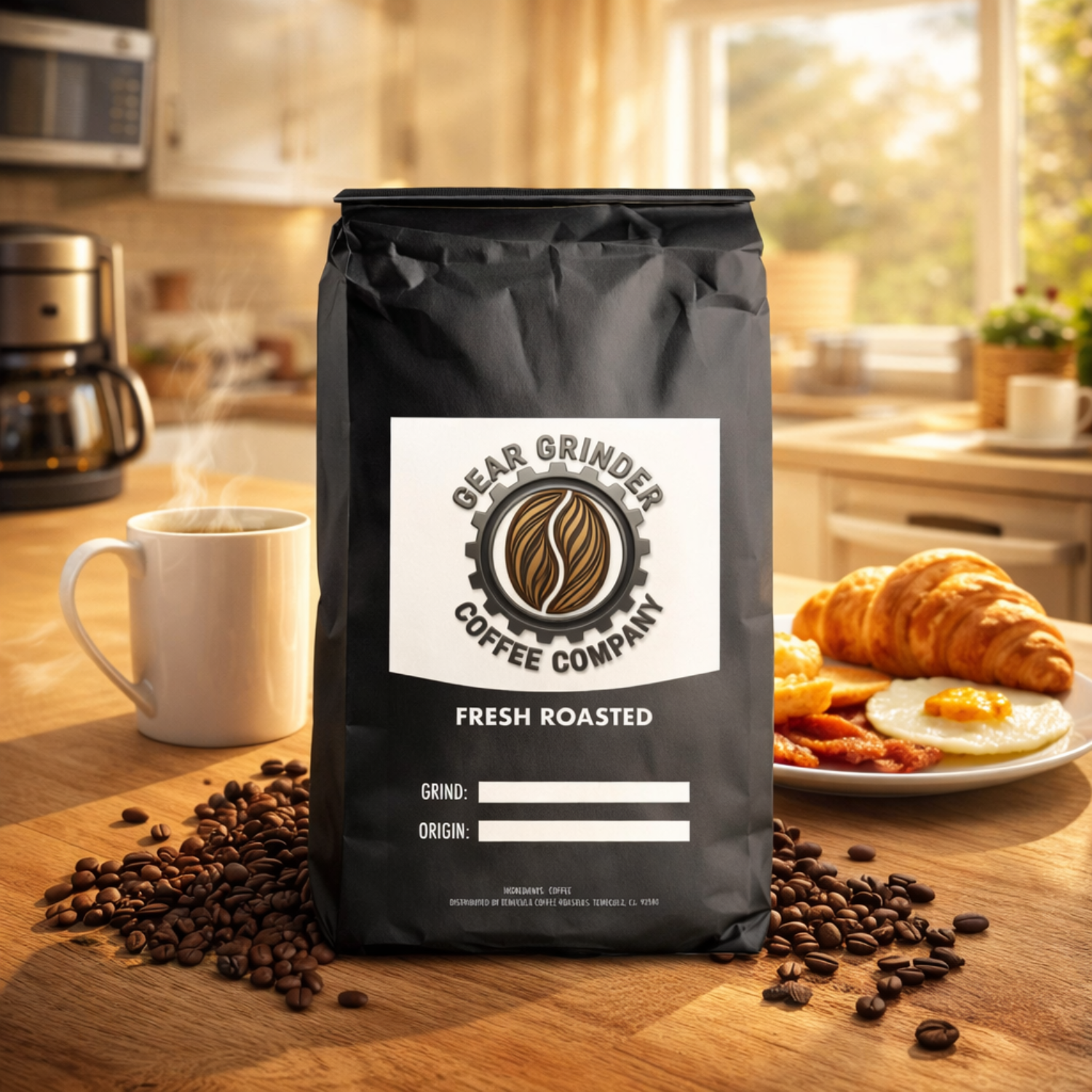 Breakfast Blend + - High-caffeine breakfast blend with Robusta for bold flavor and energy.