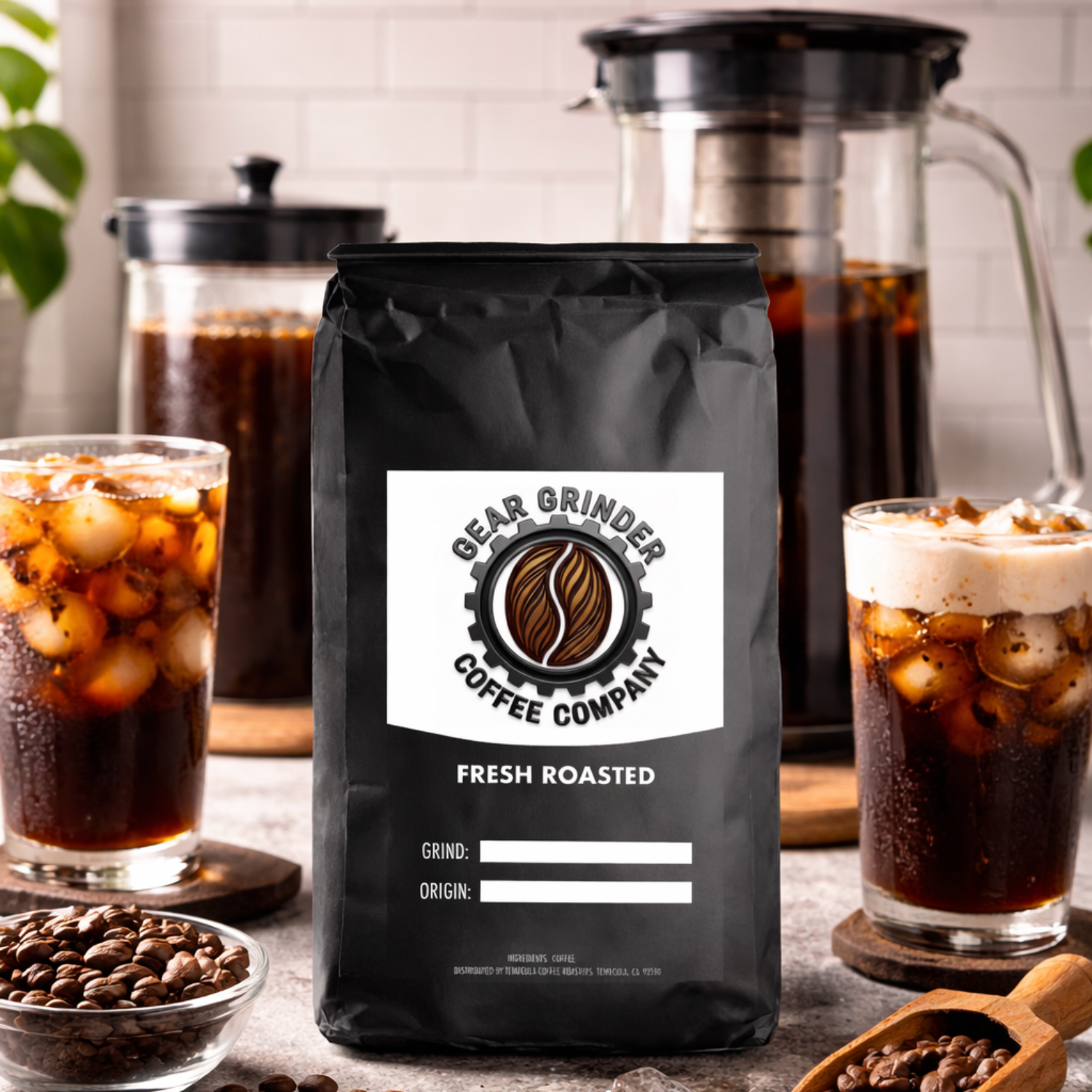 Cold Brew Coffee - Medium roast coffee with chocolate, toffee, and floral notes for cold brew and nitro.