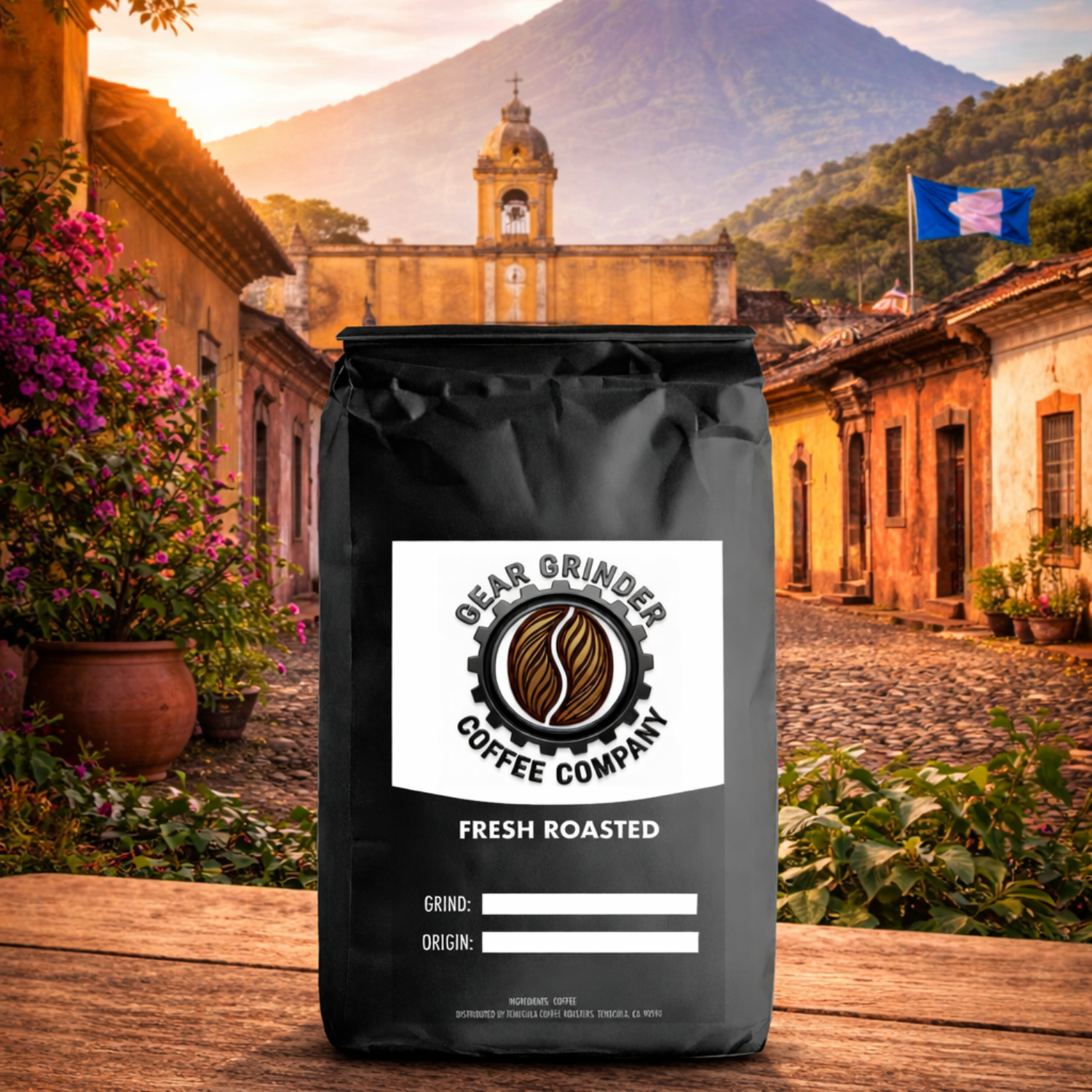 Guatemala - Volcanic Antigua coffee with dark chocolate, bright fruit, butterscotch sweetness.