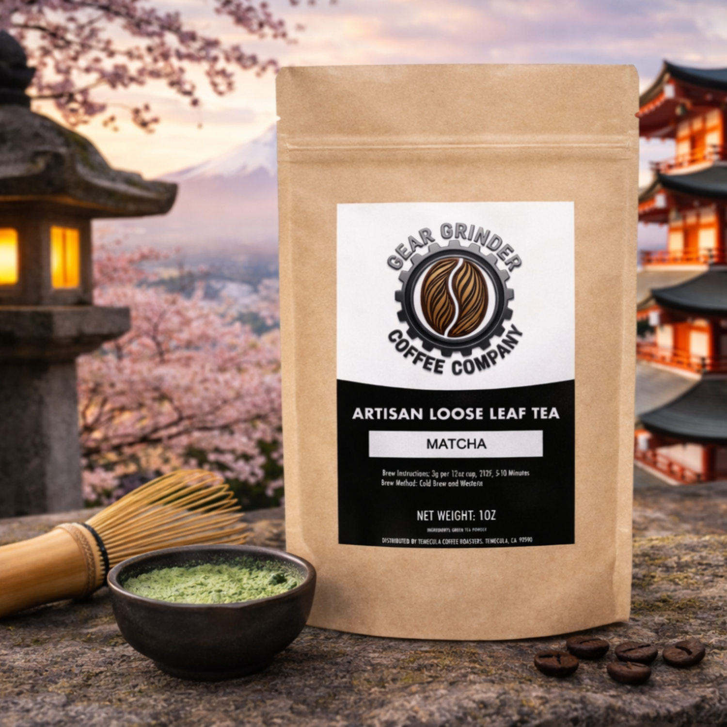 Matcha Green Tea - Vibrant stone-ground green tea with smooth umami, fresh vegetal sweetness