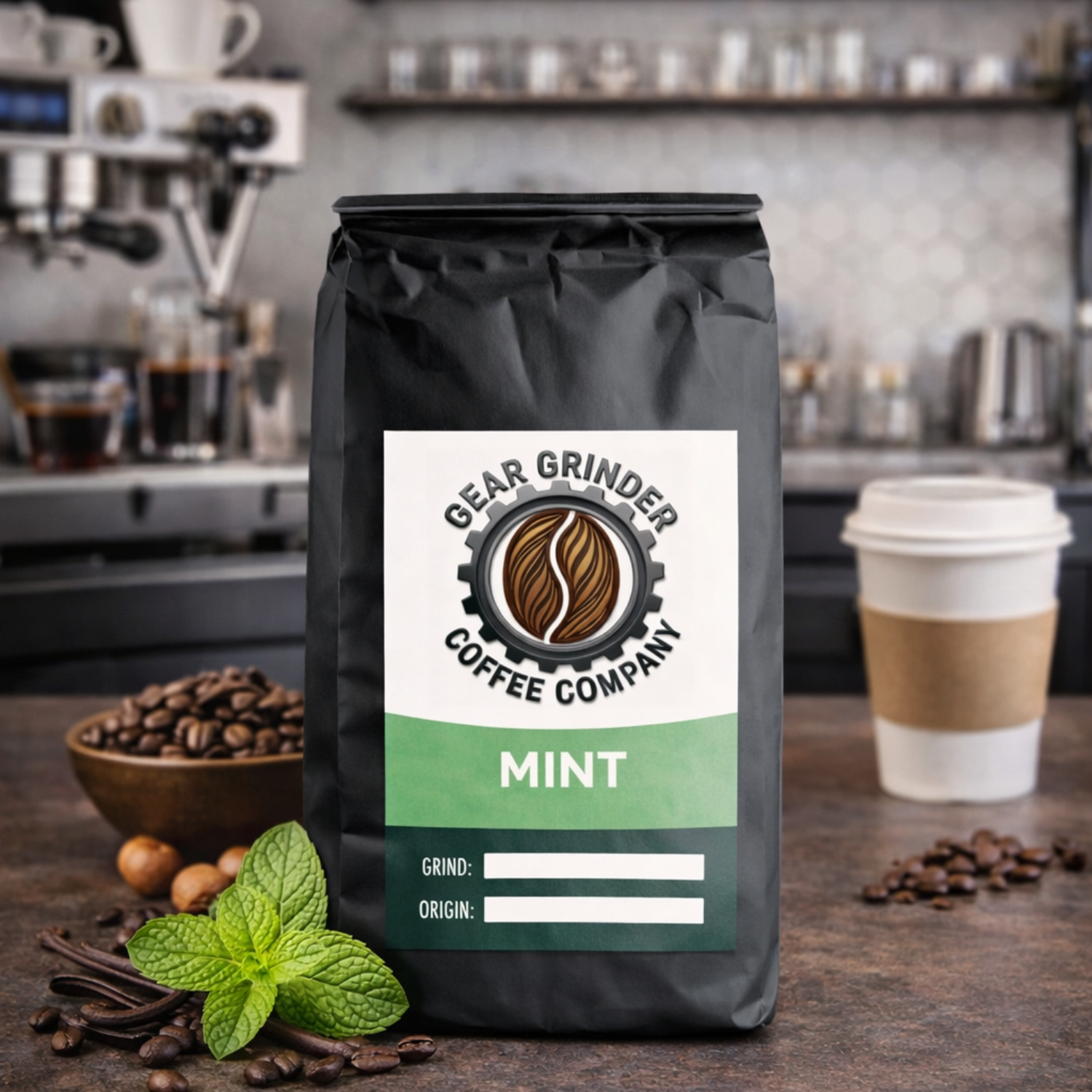 Mint - Refreshing mint flavored coffee with smooth, crisp, invigorating finish.