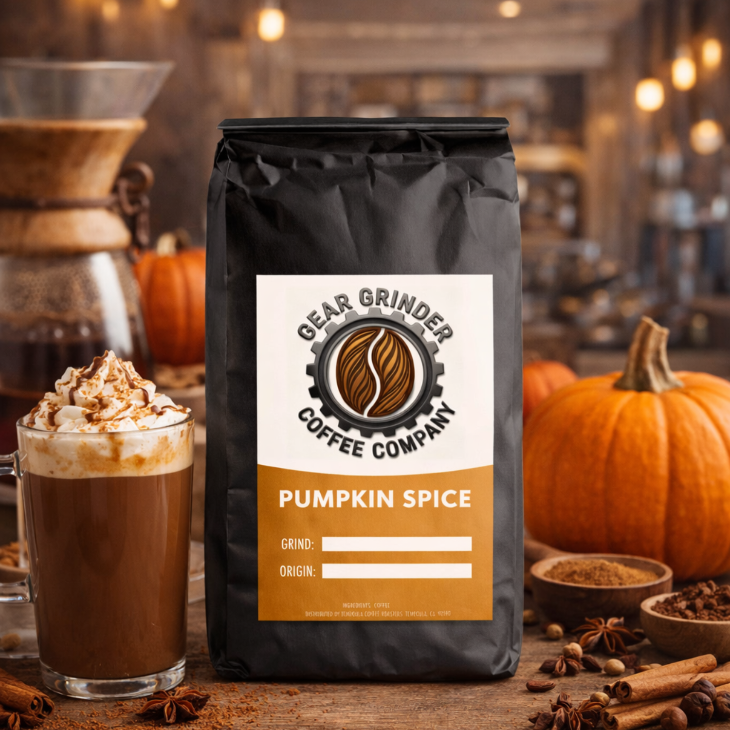 Pumpkin Spice - Pumpkin spice coffee with warm fall flavors smooth rich aroma.
